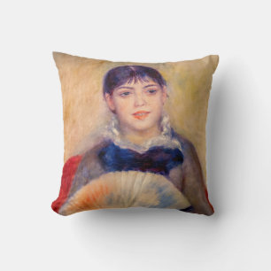 Coussin Pierre-Auguste Renoir - Fille avec un ventilateur