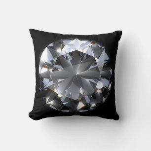 Coussin Pierre de diamant : l'espace noir brille.