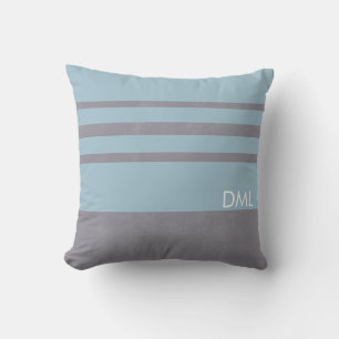 Coussin Pierre Gris Bleu Chaud Tons Gris Motif