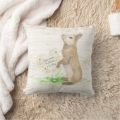 Coussin Pierre Lapin Aquarelle Bois Rustique Bleu Poussiér (Couverture)