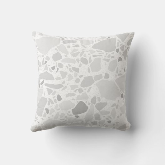 Coussin Pierre Terrazzo Imprimer Motif gris clair (Verso)