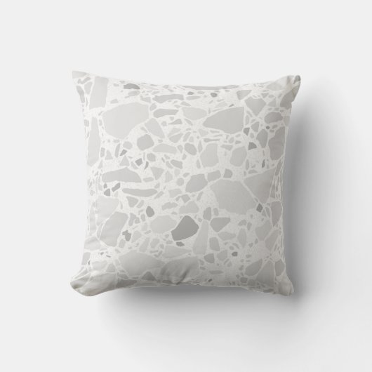 Coussin Pierre Terrazzo Imprimer Motif gris clair (Recto)
