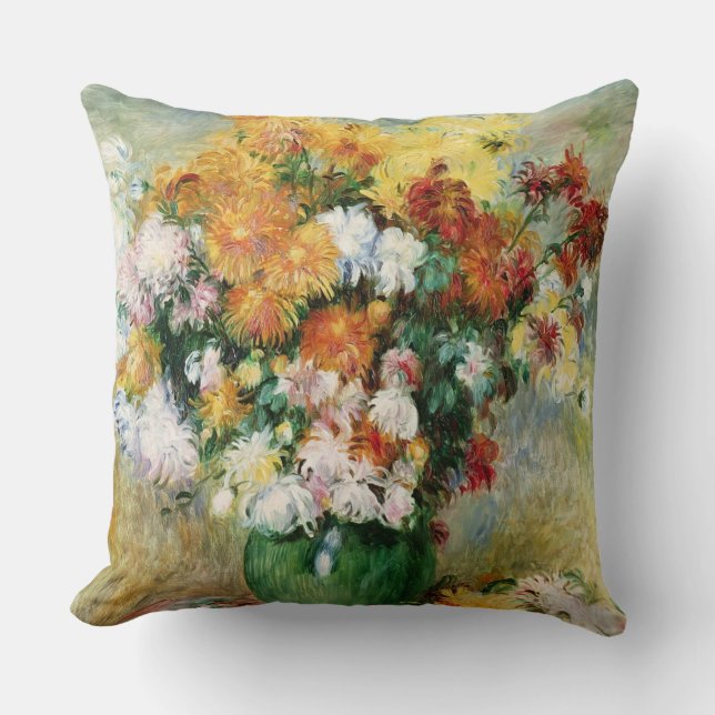 Coussin Pierre un bouquet de Renoir | des chrysanthèmes (Recto)