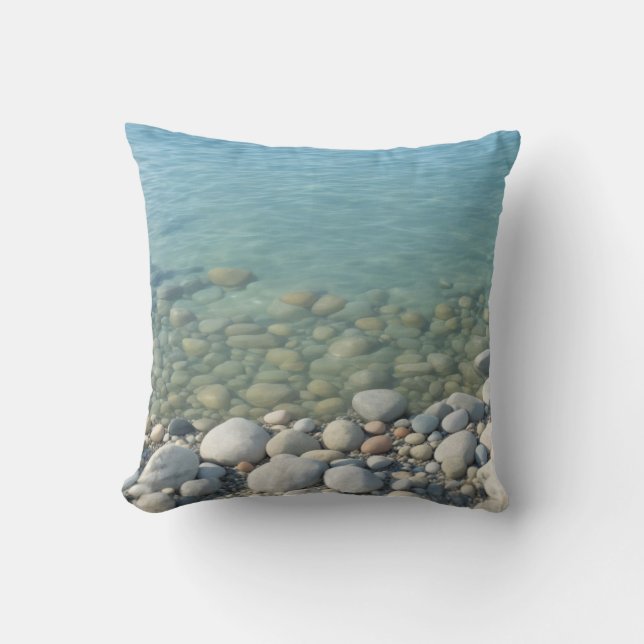 Coussin Pierres Plage Belle Nature Mer Galets Rive (Recto)