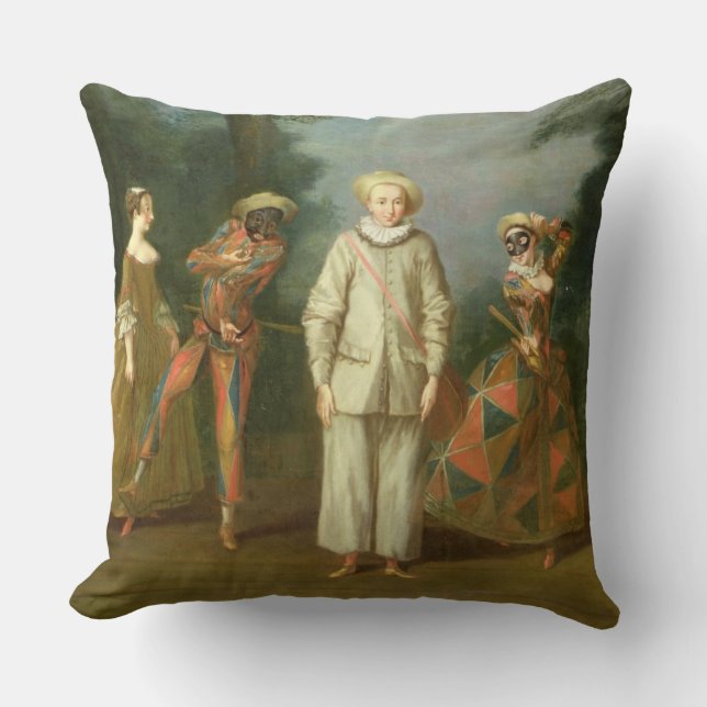 Coussin Pierrot et harlequin (Recto)
