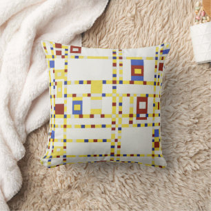 Coussin Piet Mondrian Broadway Boogie Woogie Art Abstrait