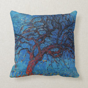 Coussin Piet Mondrian, Soir : Arbre rouge