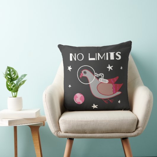 Coussin Pigeon dans l'espace sans limites (Chaise)