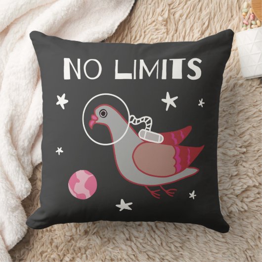 Coussin Pigeon dans l'espace sans limites (Couverture)