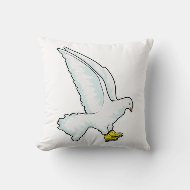Coussin Pigeon Patinage sur glace Patins sur glace (Recto)