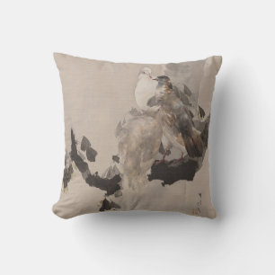 Coussin Pigeons dans un arbre par Watanabe Seitei