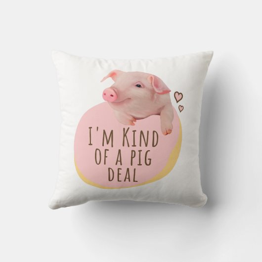 Coussin Piglet mignon - Je suis un peu une affaire de coch (Verso)