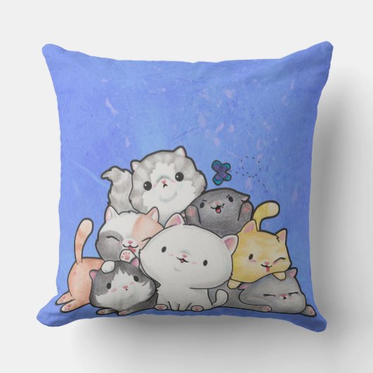 Coussin Pile de chatons (Recto)