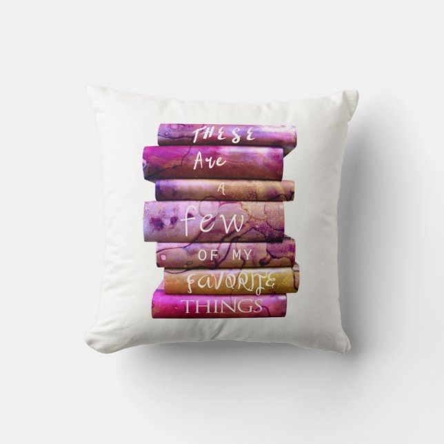 Coussin Pile de choses de favori de livres (Recto)