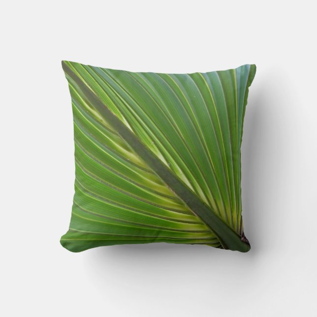 Coussin Pilllow en feuille de palmier diagonal (Recto)