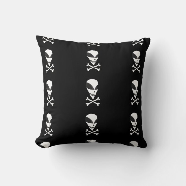 Coussin Pillow - Area 51 Skull & Crossbones (Recto)