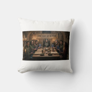 Coussin Pillow de la fête du culte anti-AA – Satire de rét