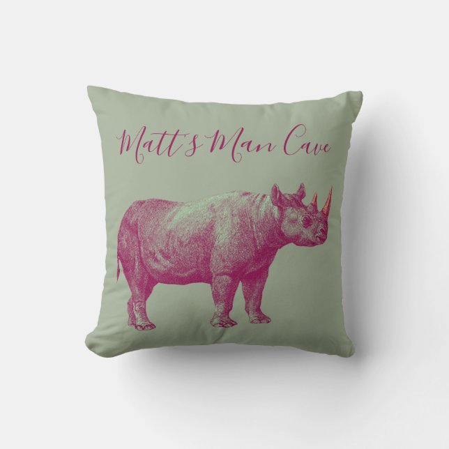 Coussin Pillow de la grotte de Rhino Man (Recto)