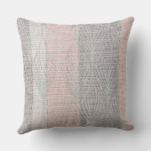 Coussin Pillow de superposition floral à rayures roses et (Verso)