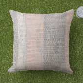 Coussin Pillow de superposition floral à rayures roses et (Herbe)