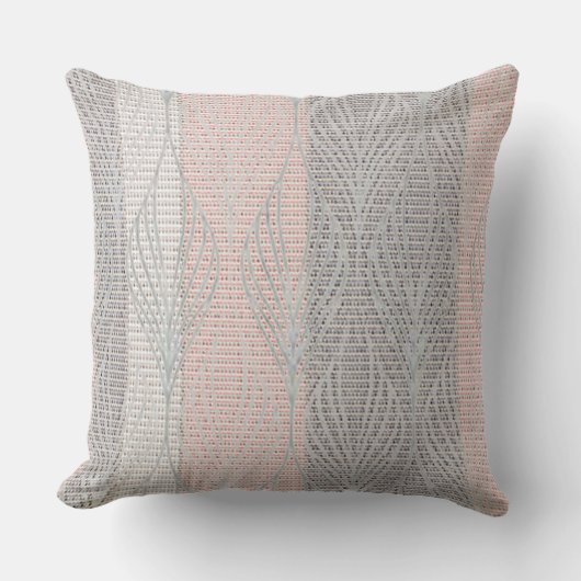 Coussin Pillow de superposition floral à rayures roses et (Recto)