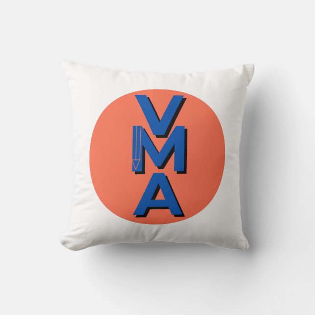 Coussin Pillow featuring a logo with complementary colors (Recto)