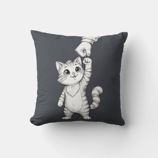 Coussin pillow - Fist Bump design (Recto)