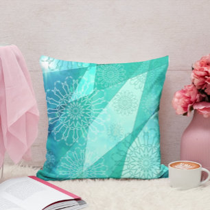 Coussin PILLOW Mandala THROW Turquoise