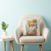 Coussin Pillow Poussins de Pâques et Roses (Chaise)