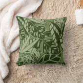 Coussin PillowTropical Summer Foliage Texture - Moss Green (Couverture)