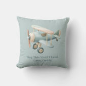 Coussin Pilot Dad Photo Hug This Until I Land Personalized (Recto)