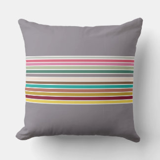 Coussin Pilote à lancer à bande rétro - Accent géométrique