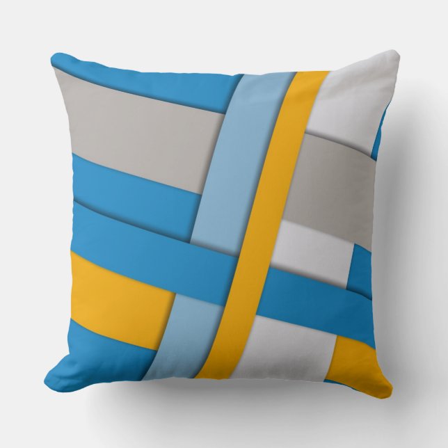 Coussin Pilote à lancer géométrique en gras (Recto)