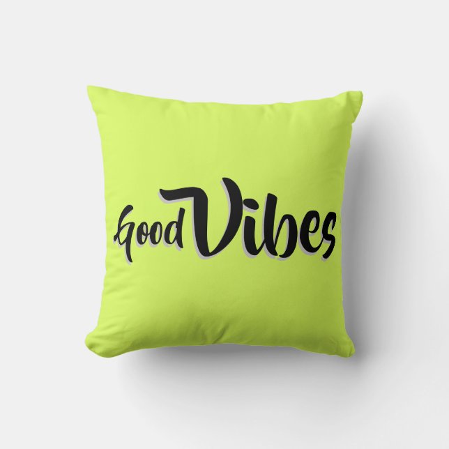 Coussin Pilote à lancer Good Vibes (Recto)
