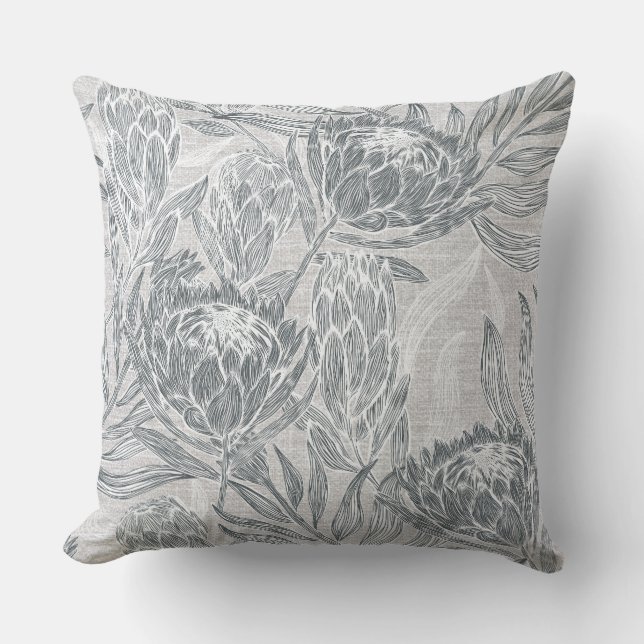 Coussin Pilote de lancement d'impression Protea (Recto)