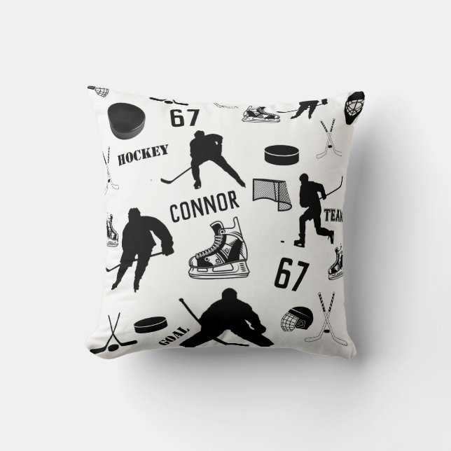 Coussin Pilote de piste de hockey personnalisé (Recto)