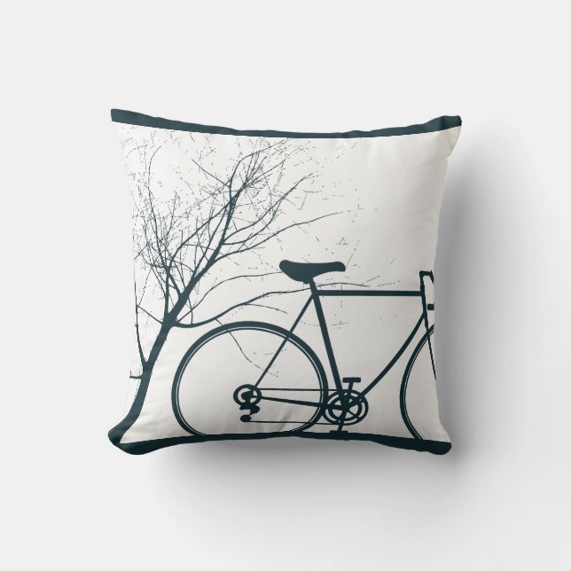 Coussin Pilote de vélo noir bleu (Recto)