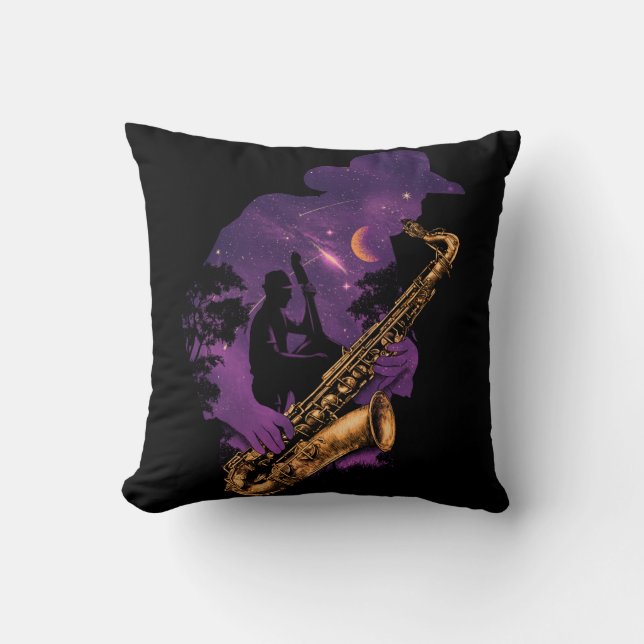 Coussin Pilote Jazz de minuit (Recto)