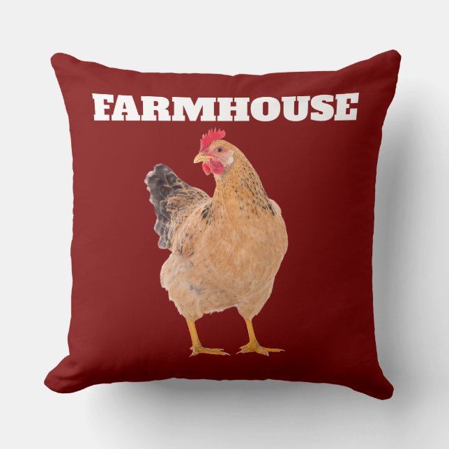 COUSSIN PILOTE ROUGE ROUGE ROUGE DE LA FERME (Recto)