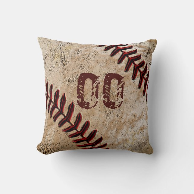 Coussin Pilotes de baseball personnalisés JERSEY NUMÉRO (Recto)