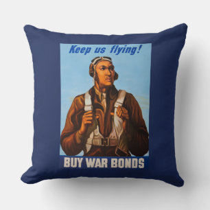 Coussin Pilotes de chasse afro-américains de la Seconde Gu