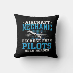 Coussin Pilotes mécaniciens d'aéronefs Heroes Avion