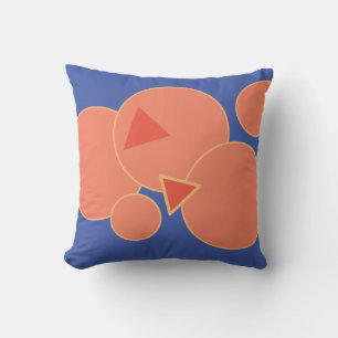 Coussin Pilule d'accentuation "Mod" orange en fleur et ble