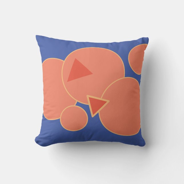 Coussin Pilule d'accentuation "Mod" orange en fleur et ble (Recto)