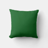 Coussin Pin de forêt vert couleur solide (Recto)