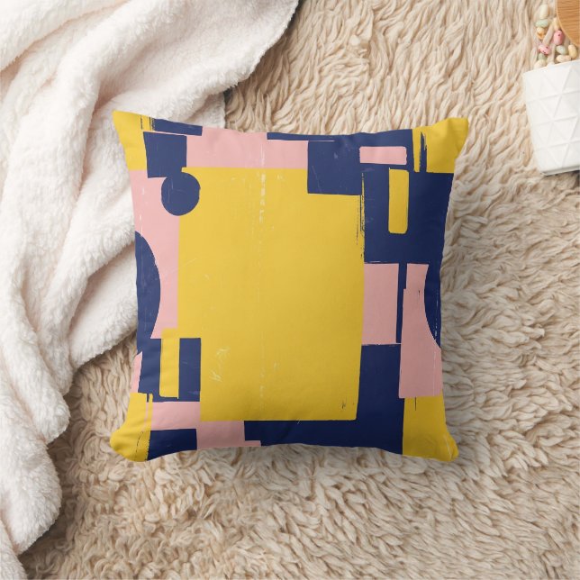 Coussin Pinceau Abstrait Rétro (14) (Couverture)