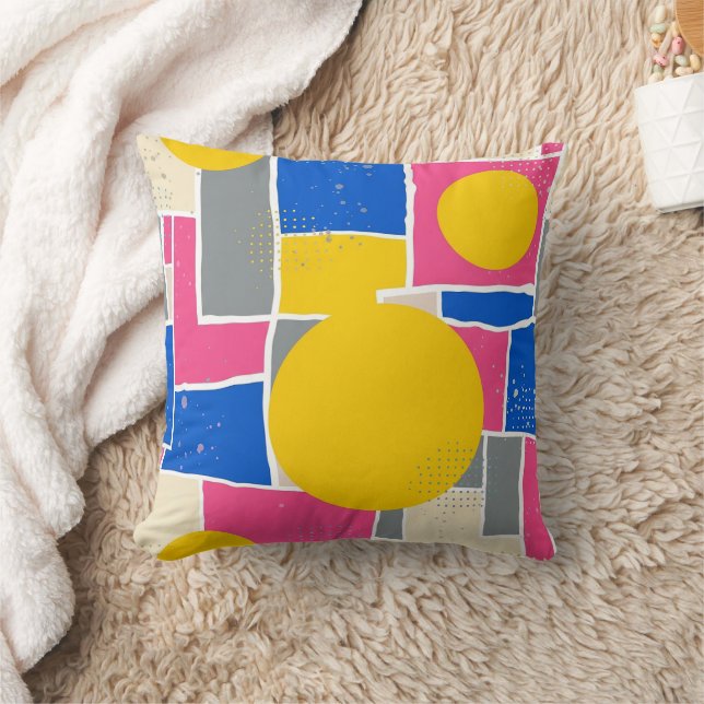 Coussin Pinceau Abstrait Rétro (15) (Couverture)