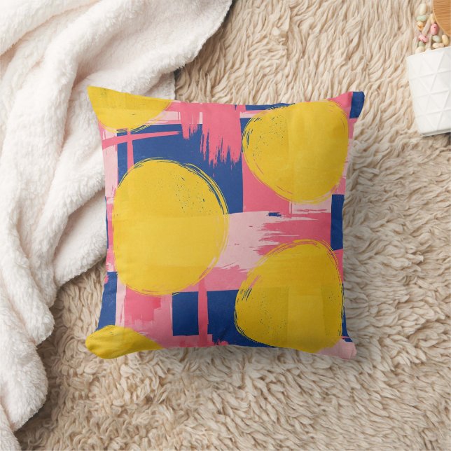 Coussin Pinceau Abstrait Rétro (3) (Couverture)