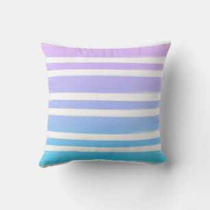 Coussin Pinceau Rose Pâle Violet Bleu