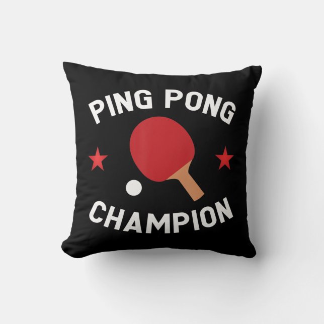 Coussin Ping Pong Champion Table Tennis Lover Cadeau (Recto)